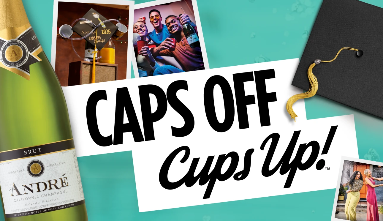 André® California Champagne Caps Off Cups Up!™å